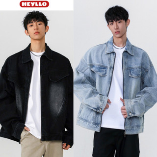 Áo Khoác Jeans Denim Jacket Unisex Form Rộng Line Wash 2 Color.