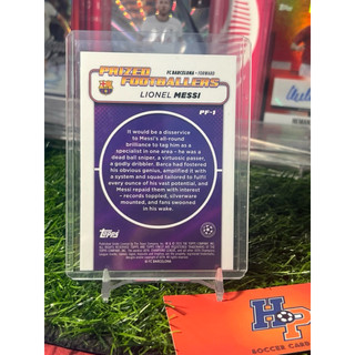 Thẻ bóng đá Lionel Messi Prized Footballer Topps Chrome Finest UCL 2024/25