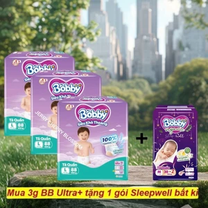 Combo 3 gói tã quần Bobby Ultra siêu tiết kiệm M96, L88, XL76, XXL70