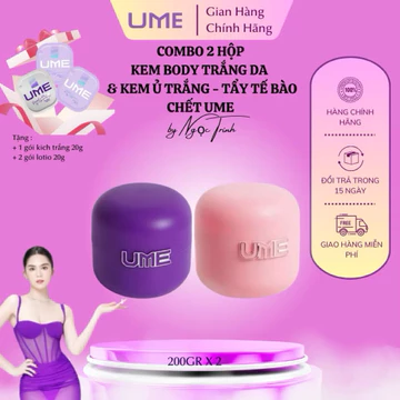 { Mua 2 Tặng 4}- Bộ đôi kem 2 hộp :kem dưỡng Trắng Da Body Và Kem ủ trắng - tẩy tế bào chết Body +4 Gói Mini 20g