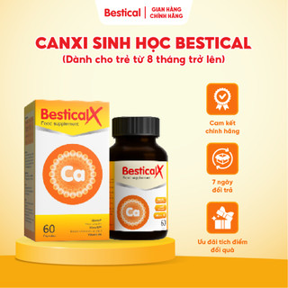Canxi Bestical X (60 viên) - Bổ sung canxi, d3, mk7 hỗ trợ xương răng chắc khỏe, phát triển chiều cao cho trẻ