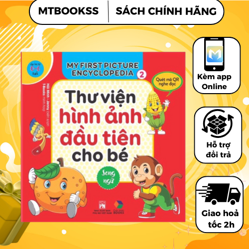 Sách - Bộ Thư Viện Hình Ảnh Đầu Tiên Cho Bé 2 - Song Ngữ Anh Việt (có quét mã Qr file nghe )