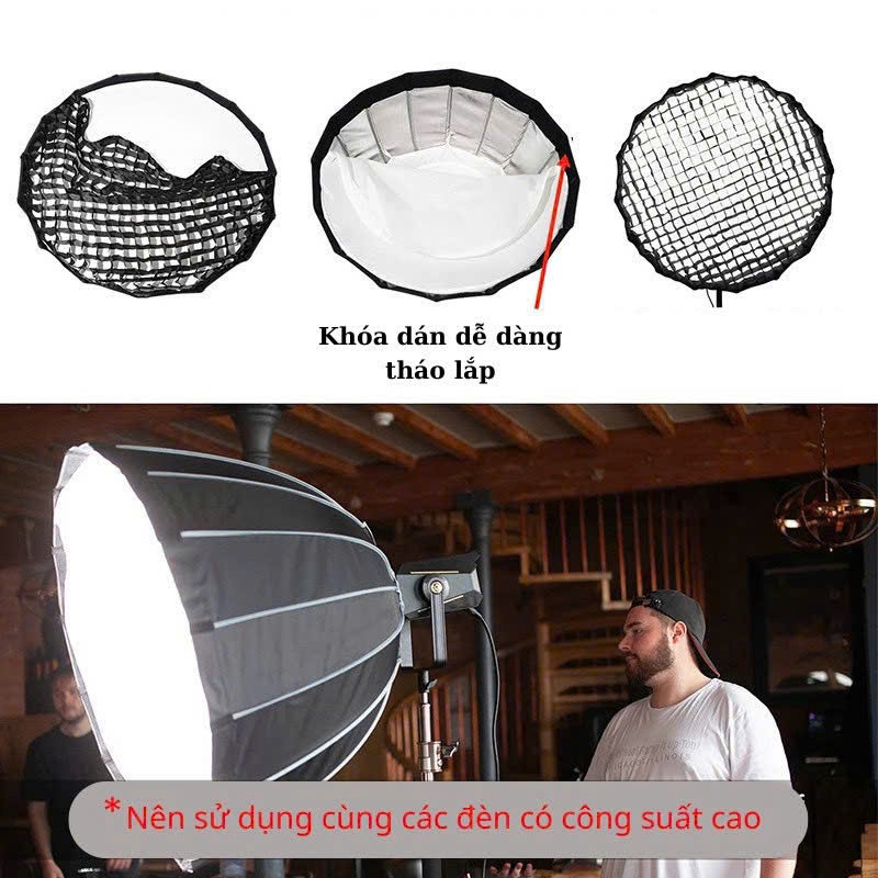 Đèn livestream cao cấp softbox bát giác, Softbox Tổ ong cung cấp ánh sáng livestream,quay video, chụp ảnh sản phẩm