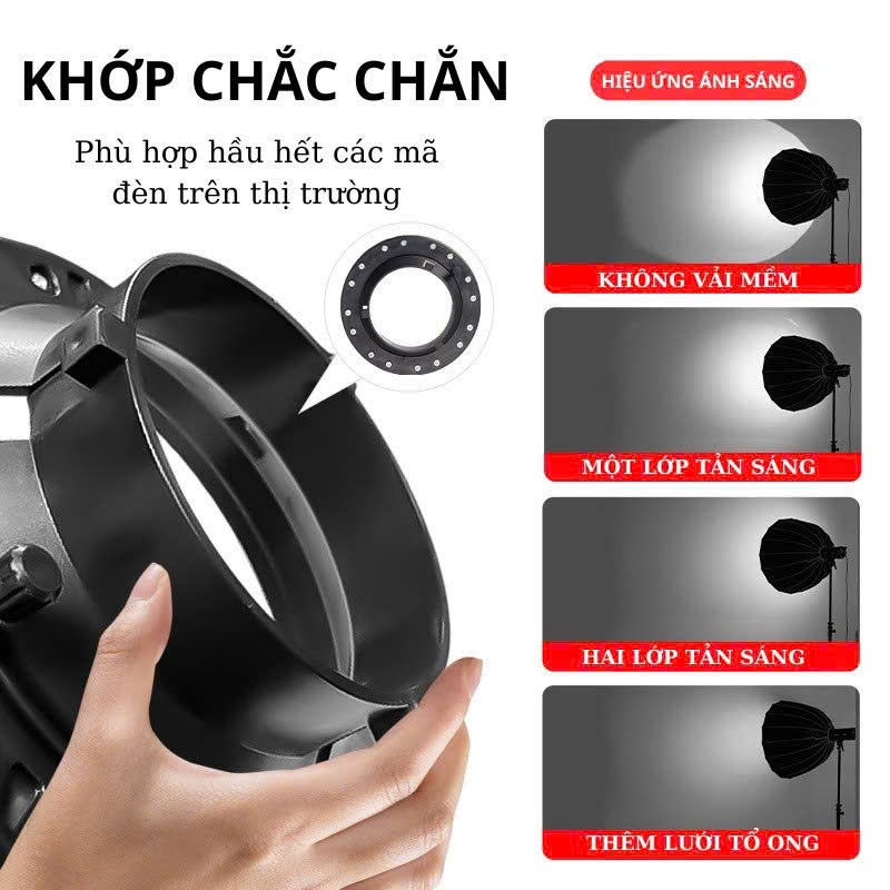 Đèn livestream cao cấp softbox bát giác, Softbox Tổ ong cung cấp ánh sáng livestream,quay video, chụp ảnh sản phẩm
