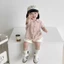 Áo Sơ Mi Cộc Tay Vải Đũi Obebi Năng Động, Co Giãn Thoải Mái Cho Bé Trai Bé Gái từ 5kg - 19kg A463