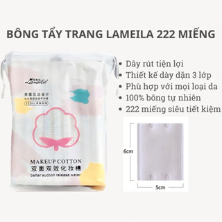 Bông tẩy trang Cotton Pads 100% cotton không xơ bông gói 222 miếng Duduhouse
