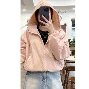 Áo gió Đũi trơn và thêu 2 lớp dành cho nữ , mềm , mặc thoải mái , dành cho bạn < 60kg<1m63 shop Long