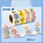 Cuộn 500 miếng sticker hoạt hình mini đường kính 2.5cm