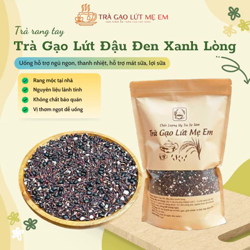 1Kg Trà Gạo Lứt Rang Tay- Gạo Lứt Đen + Đậu Đen Xanh Lòng-Thanh Lọc, Mát Gan,Lợi Sữa