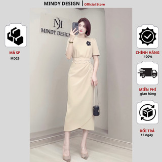 MD29 - Set bộ váy nữ thiết kế dáng dài màu pastel tôn eo công sở nữ cao cấp MindyDesign