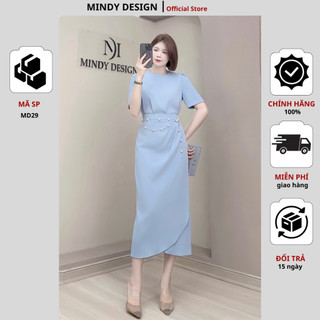 MD29 - Set bộ váy nữ thiết kế dáng dài màu pastel tôn eo công sở nữ cao cấp MindyDesign