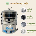 ( M) nồi hấp điện 3 tầng công nghiệp , nồi hấp xôi bằng điện,làm flan, da lợn, xu xê, bánh giò, caramen, thịt, cá — ảnh 6