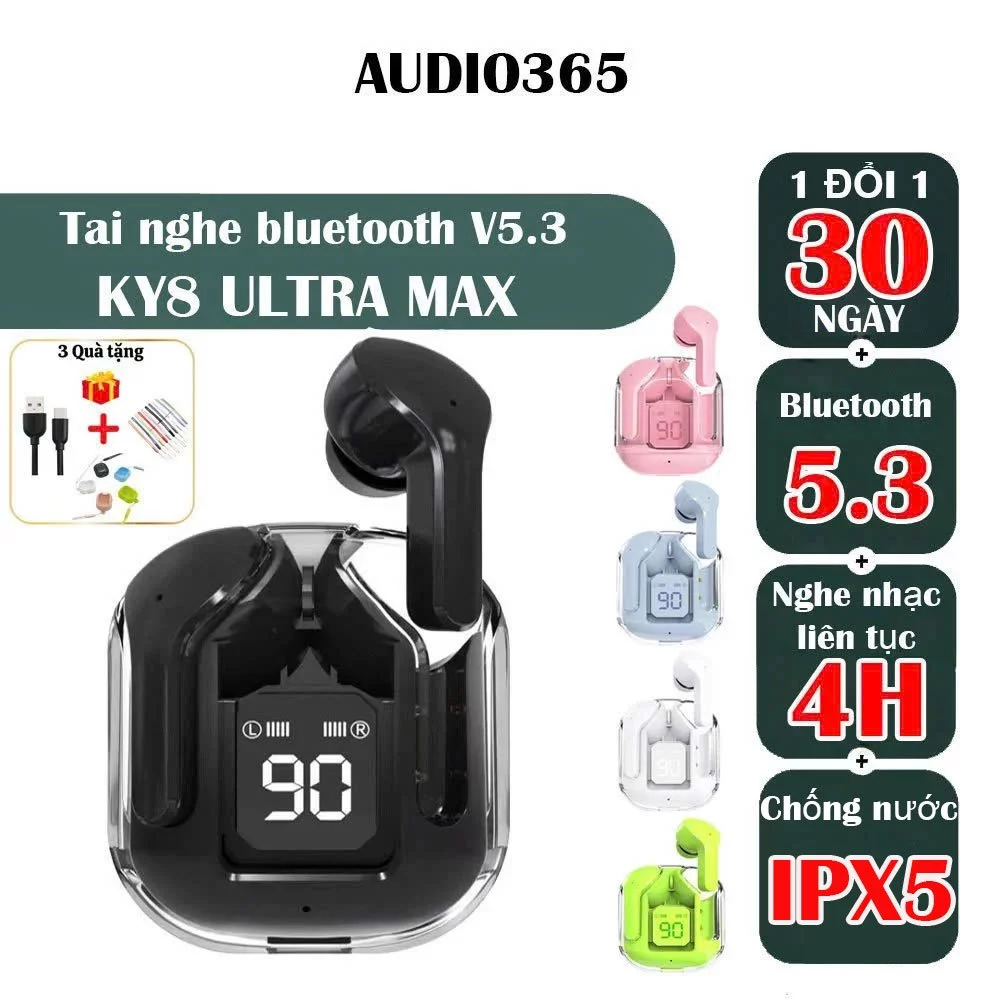 Tai nghe Bluetooth KY8 Ultrapods Max nhìn tổng thể
