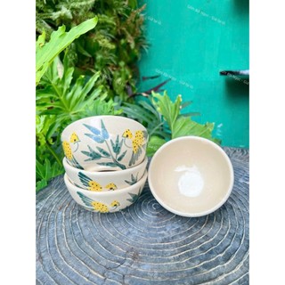 Chén/Tô/Dĩa/Thố Vẽ Tre + Chim Vàng Cao Cấp Mới Siêu Xinh Nhiều Kích Thước - Gốm Lái Thiêu - Gốm Nam Bộ