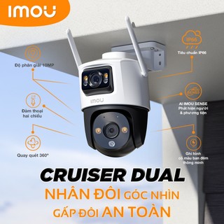 Camera 2 Mắt Kép Wifi Ngoài Trời IMOU Cruiser Dual S7XP/ S7XEP Đàm Thoại 2 Chiều - TRANGIATELECOM