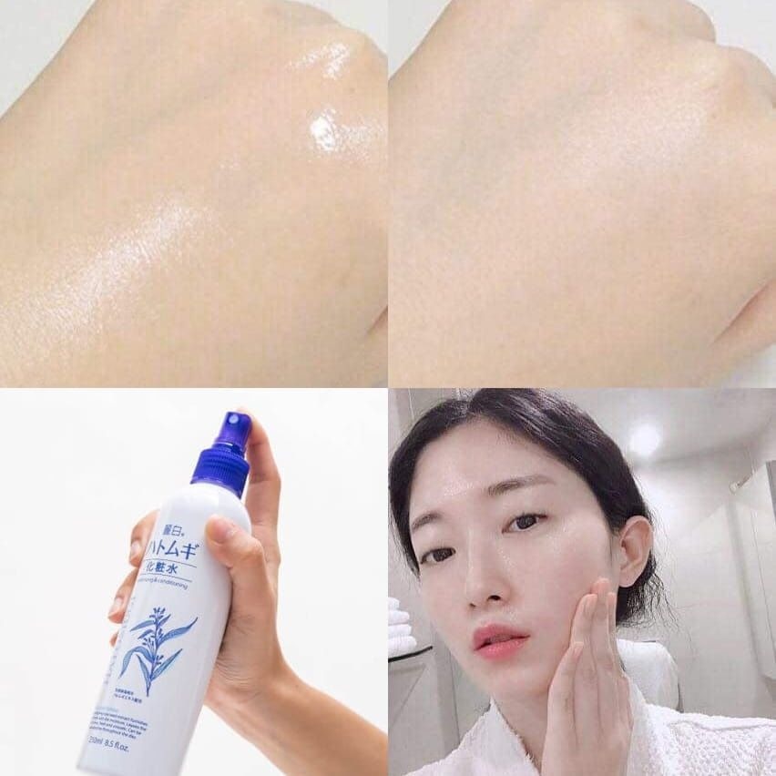 Xịt khoáng Hatomugi dưỡng ẩm và làm sáng da Reihaku Hatomugi 250ml chính hãng nhật bản