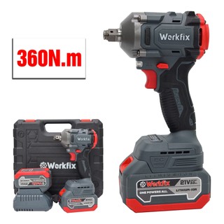 Máy Siết Bulong Workfix WF-IW360BL  360Nm  Lõi Đồng, Động Cơ Không Chổi Than, Đầu Siết Đa Năng