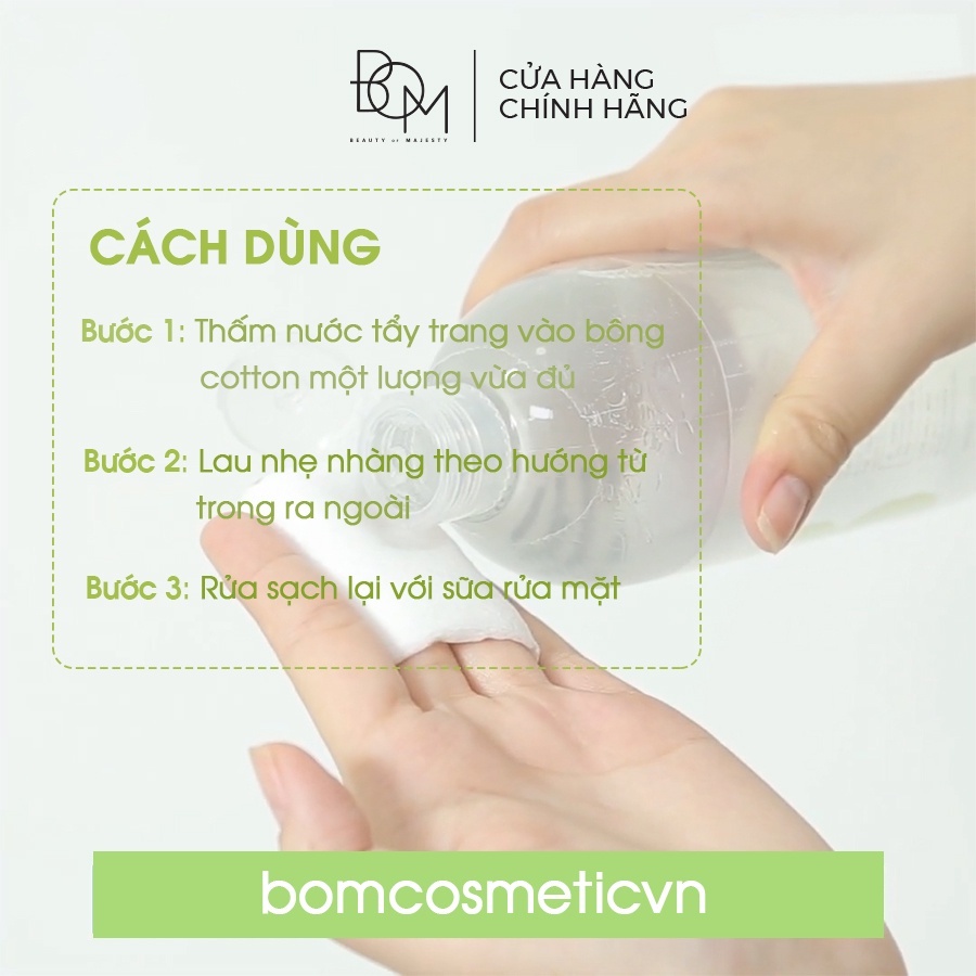[DEAL ĐỘC QUYỀN] Nước Tẩy Trang Làm Sạch Da Không Chứa Cồn BOM Eight Tea 500ml