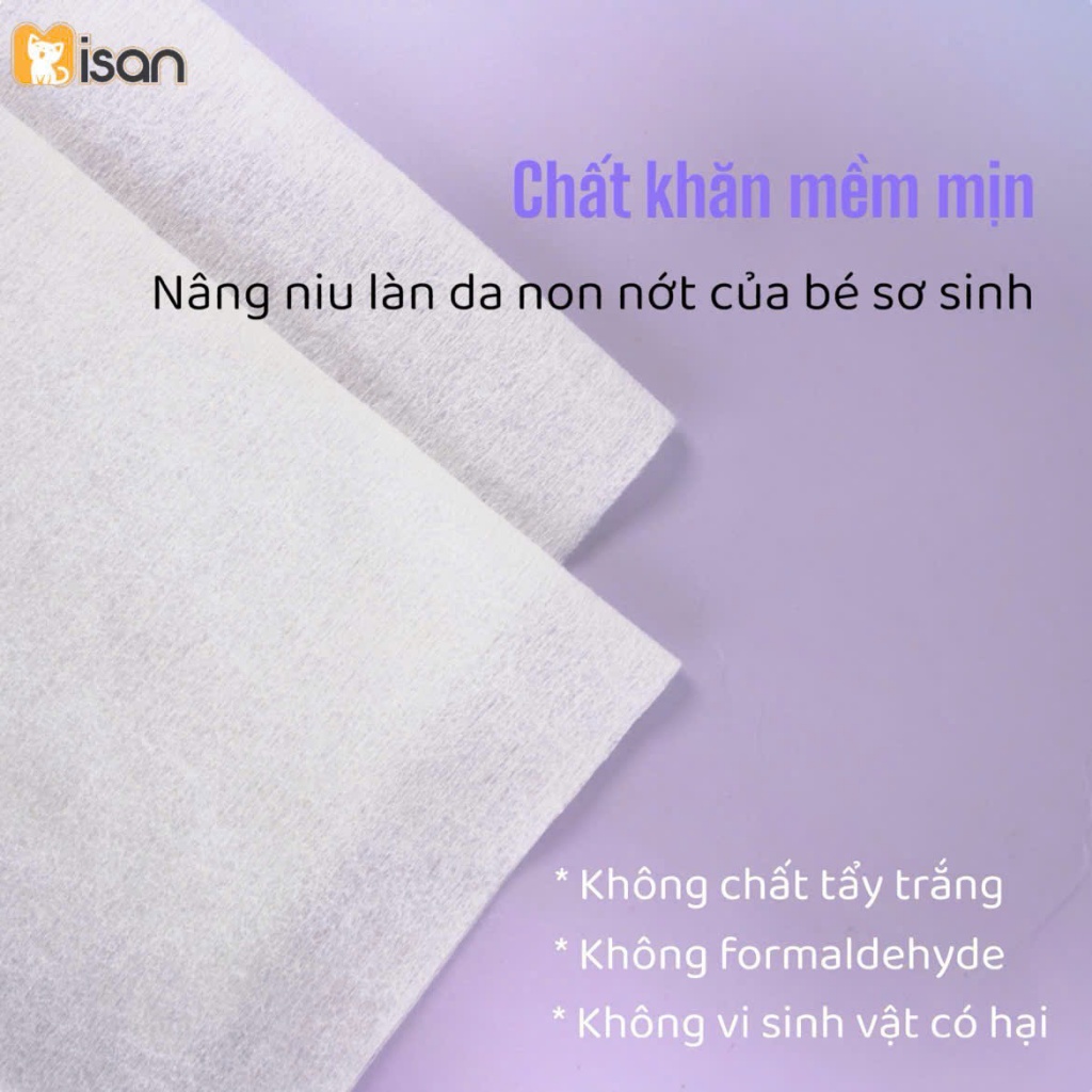 Khăn khô đa năng Misan 600g siêu thấm hút, mềm dịu êm, thích hợp với làn da nhạy cảm của bé