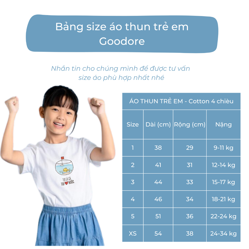 Áo thun cotton unisex nam nữ Goodore Cá Cool thoáng mát năng động form Oversize thiết kế độc đáo