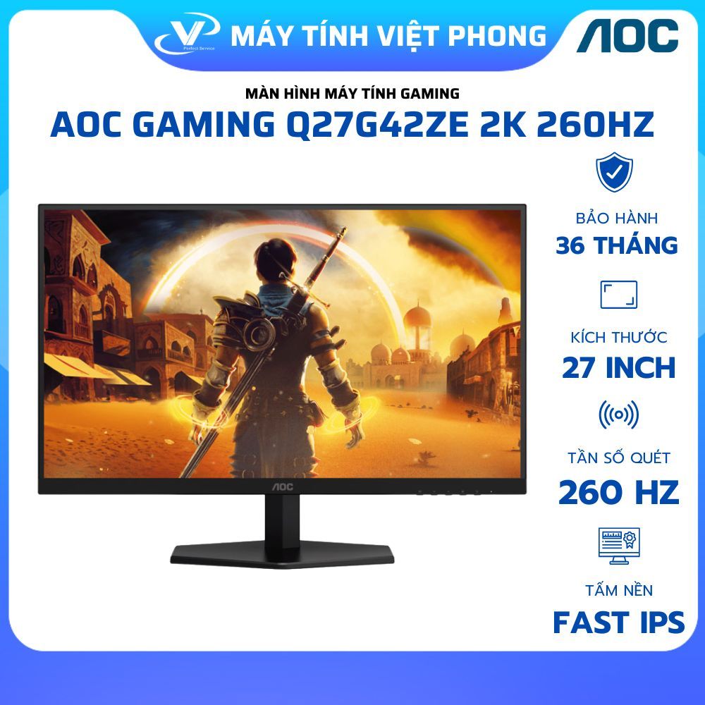 MÀN HÌNH 2K GAMING 260HZ AOC Q27G42ZE Q27G40HE Q27B36X (27'/2K/IPS/260Hz/0.3Ms) - BH CHÍNH HÃNG 3 NĂM | BigBuy360 - bigbuy360.vn