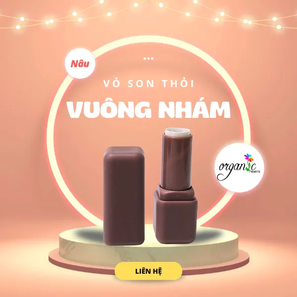 VỎ SON THỎI VUÔNG NHÁM (dùng khuôn 12.1mm)