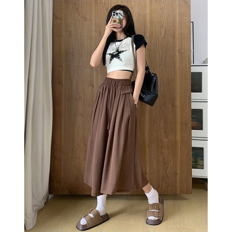 Quần Ống Rộng Nữ, Quần Lửng Nữ Chất Liệu Đũi Xốp Phong Cách Hàn Quốc Cá Tính LQ018
