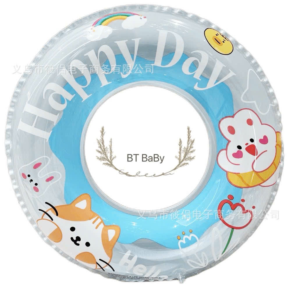 Phao bơi tròn cho bé chất liệu PVC cao cấp, Phao tập bơi cho bé 2-9 tuổi Bahu_Baby
