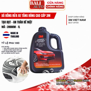 [ Chính hãng] Xà bông rửa xe làm sạch, tăng bóng bề mặt 3M™- Car Wash With Wax PN39000W - 1L
