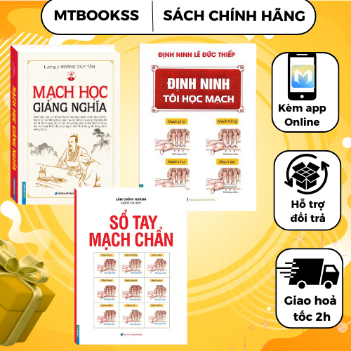 Sách Combo Định Ninh Tôi Học Mạch + Sổ tay mạch chẩn + Mạch Học Giảng Nghĩa