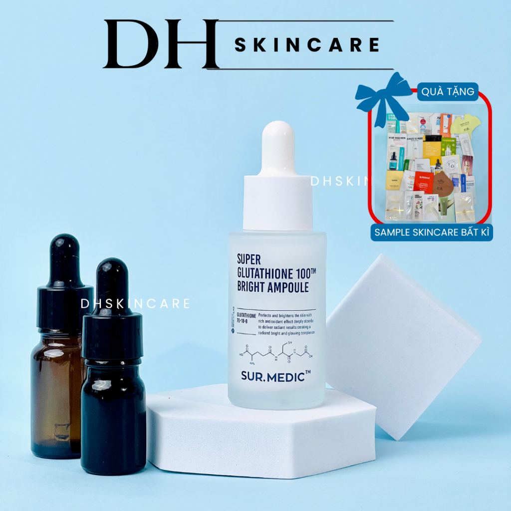 Tinh Cht Sur.Medic Super Glutathione 100 Bright Ampoule Dng Trng Da  Serum 32ml Dhskincare | Shopee Vit Nam