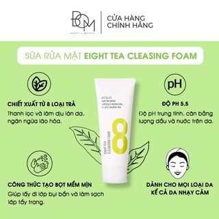 [DEAL ĐỘC QUYỀN] Sữa Rửa Mặt Tạo Bọt Làm Sạch Sâu Dành Cho Mọi Loại Da BOM Eight Tea 150ml