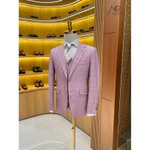 Bộ Suit nam thiết kế hồng caro ve nhọn một hàng khuy MRV463 — ảnh 3