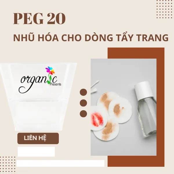 PEG-20 Glycerin Triisostearate - CHẤT NHŨ HOÁ CHO DÒNG TẨY TRANG