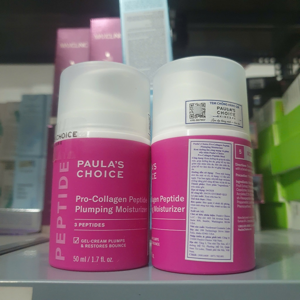 [HÀNG CTY]  Kem Dưỡng Ẩm Giảm Nếp Nhăn Paula's Choice Pro-Collagen Peptide Plumping Moisturizer 15ml/ 50ml