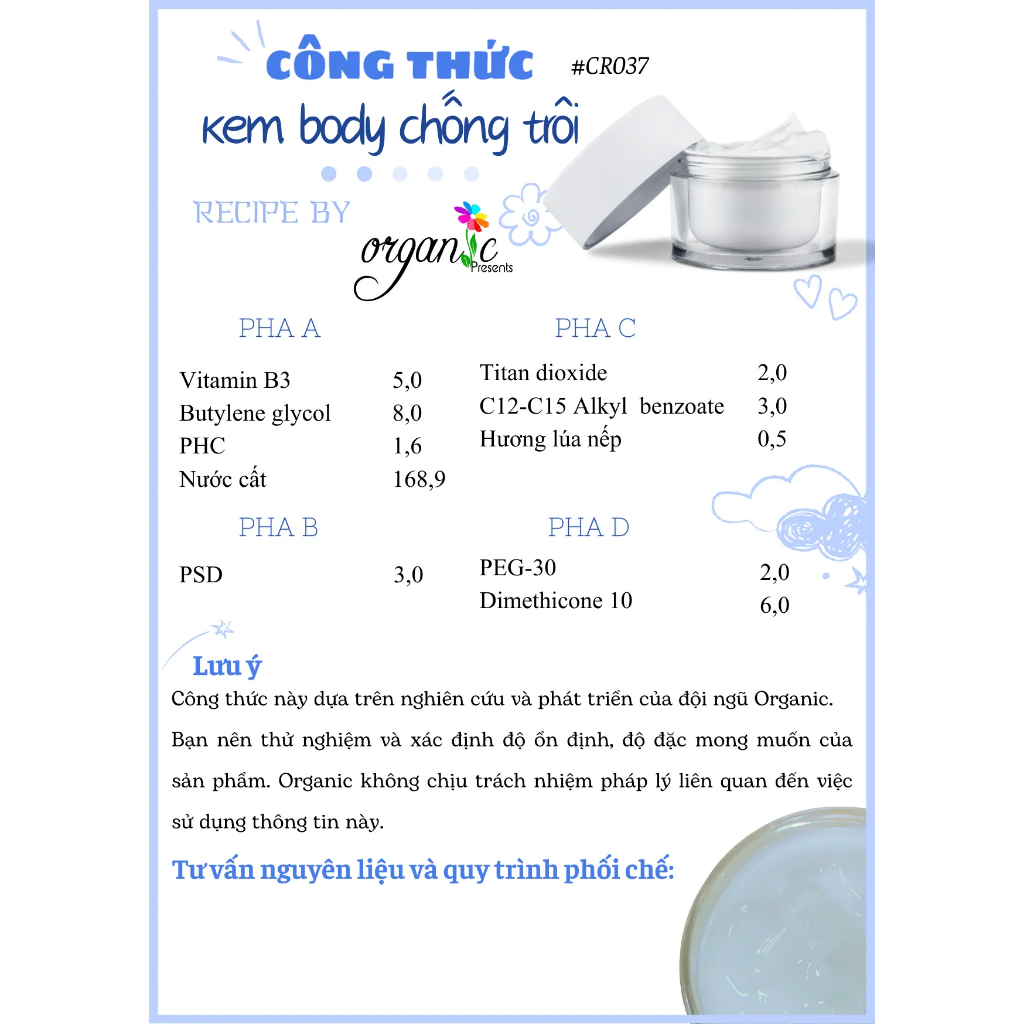PEG-30 Dipolyhydroxysteararte (PEG-30 - CHẤT NHŨ HOÁ W/O & CHỐNG TRÔI)