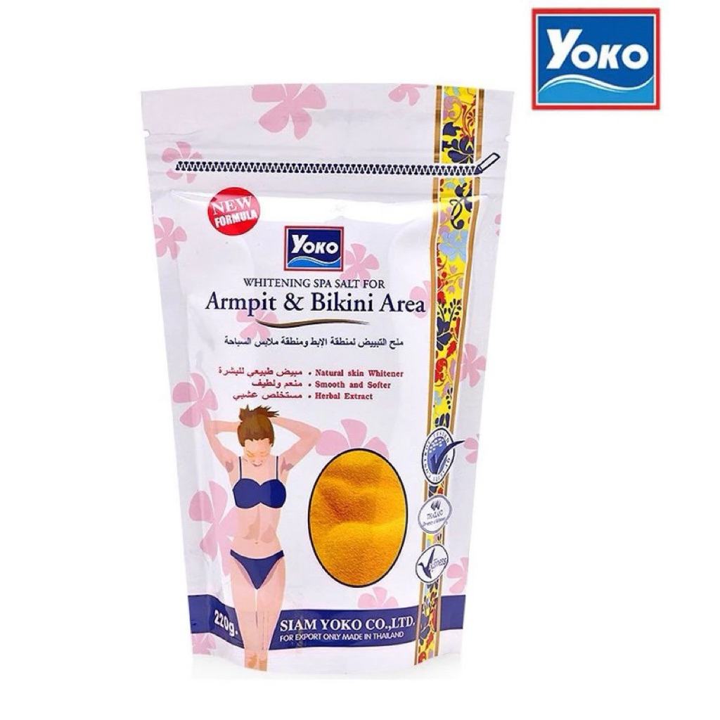 (phiên bản mới) Muối Tắm Tẩy Tế Bào Chết Trắng Da Ngừa Thâm YOKO Whitening Spa Salt 220g Vùng Nách và Bikini | BigBuy360 - bigbuy360.vn