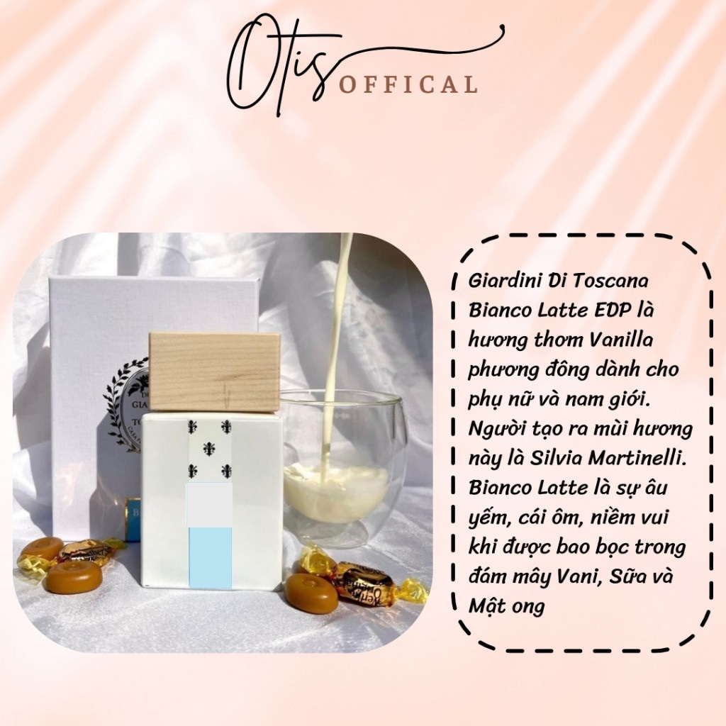 Nước Hoa Chiết 10ml Unisex Gi@rdini Di T0sc@n@ Bi@nc0 Latte Hương Thơm Ngọt ngào, Cuốn hút, Tinh tế