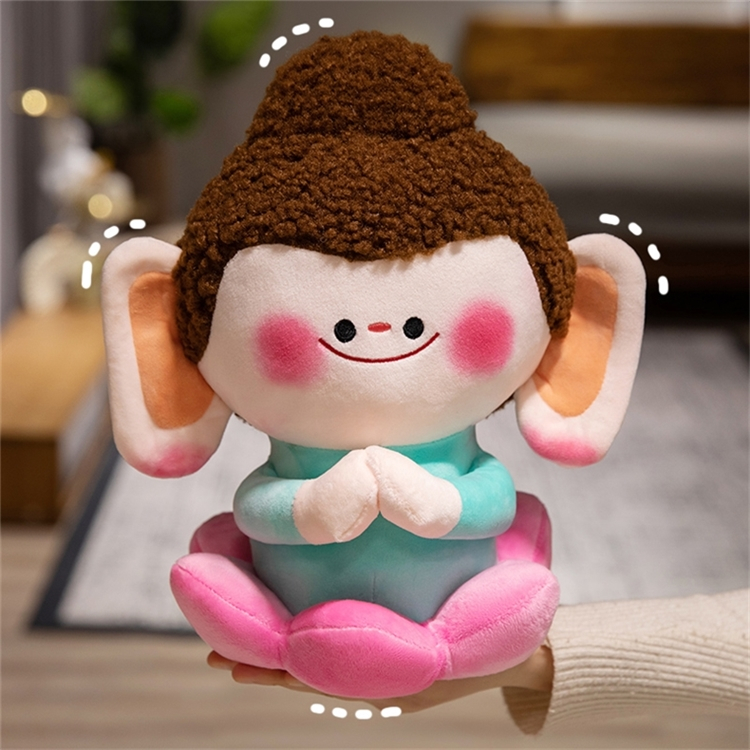 Gấu Bông Tịnh Tâm Khỉ Ngồi Đài Sen,Capyabra Ôm Sen Tâm An Giảm Stress Decor Bàn Làm Việc Quà Tặng Độc
