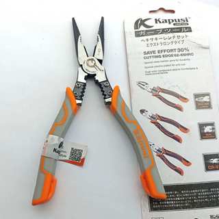 Kìm nhọn đa năng 9inch 225mm KAPUSI Japan K-8072, thép CRV độ cứng cao lưỡi kìm sắc, Bh12 thángKouritsu Official Store