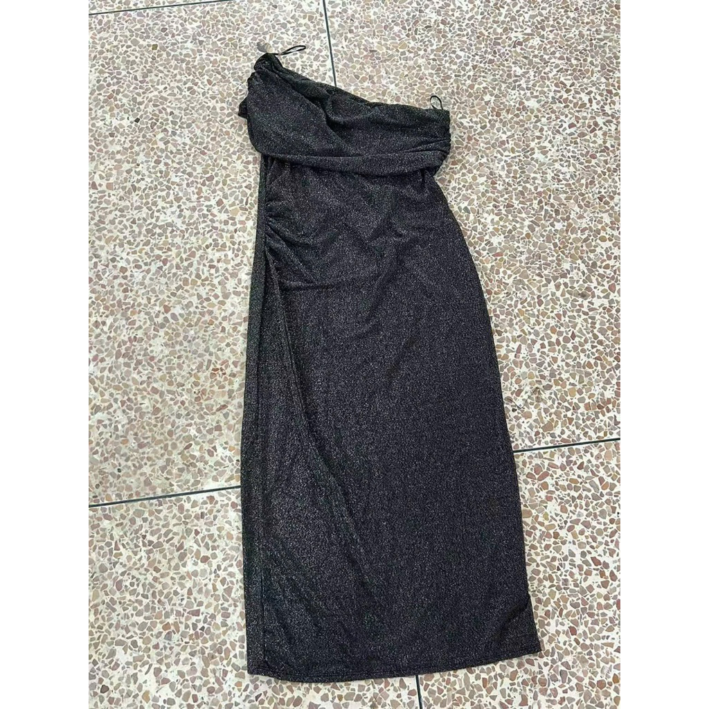 Váy Lệch Vai Body Ánh Kim HMM