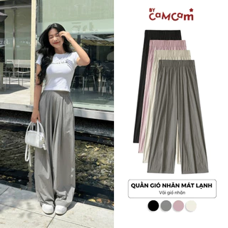 Quần Ống Rộng 𝑩𝒚𝒄𝒂𝒎𝒄𝒂𝒎 Cạp Chun Mát Lạnh Mùa Hè QTD010