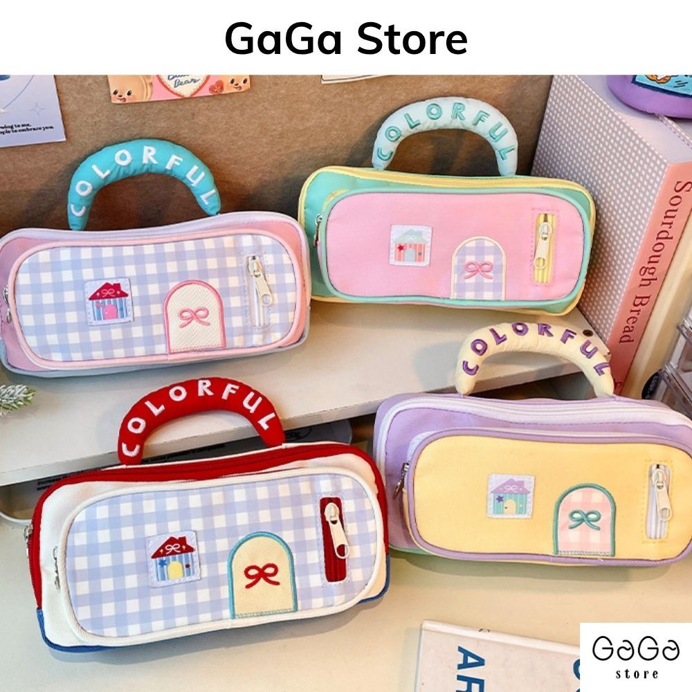 Hộp đựng bút , bóp viết phối màu Ulzzang dễ thương dung tích lớn cho học sinh , sinh viên PKV098 gagastore