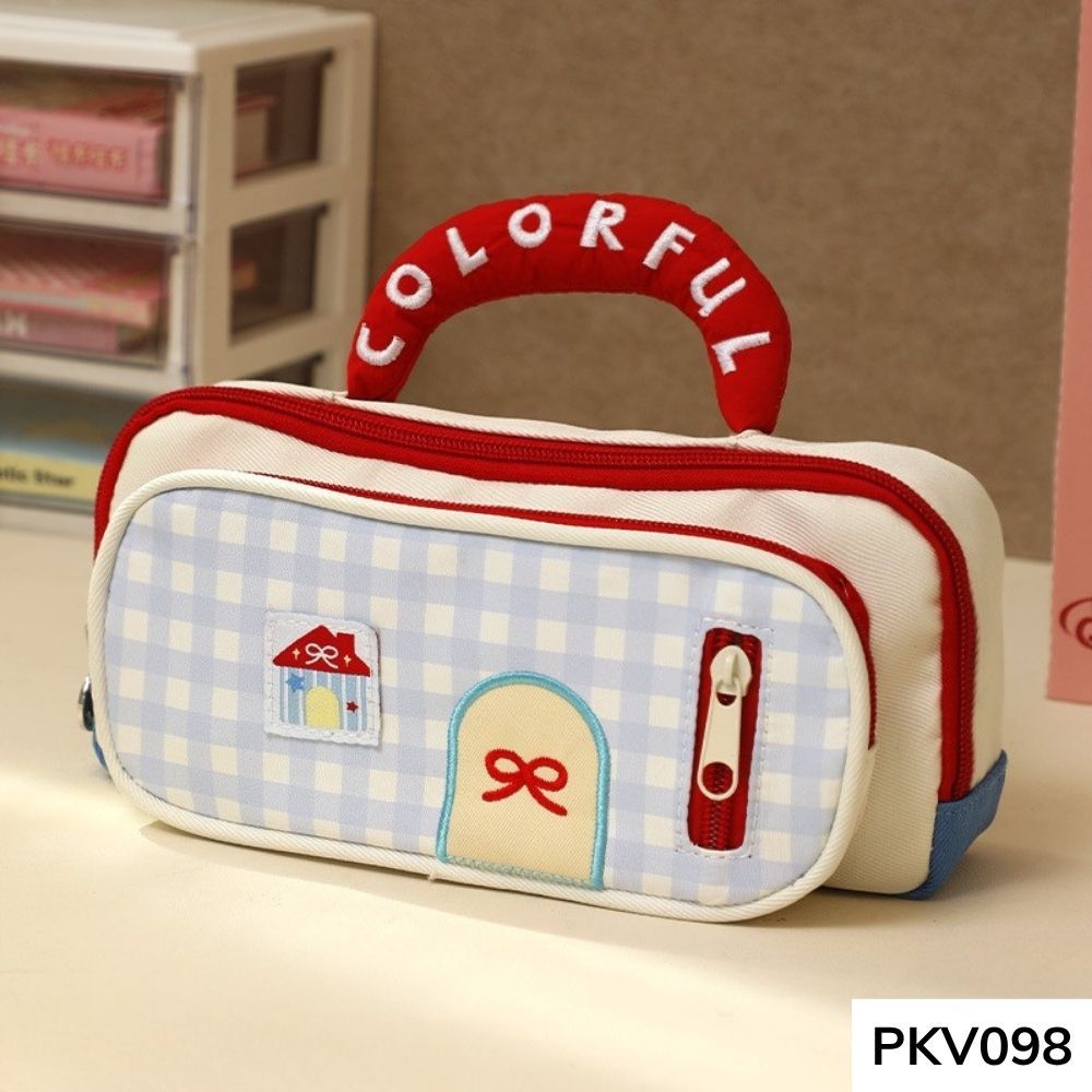 Hộp đựng bút , bóp viết phối màu Ulzzang dễ thương dung tích lớn cho học sinh , sinh viên PKV098 gagastore