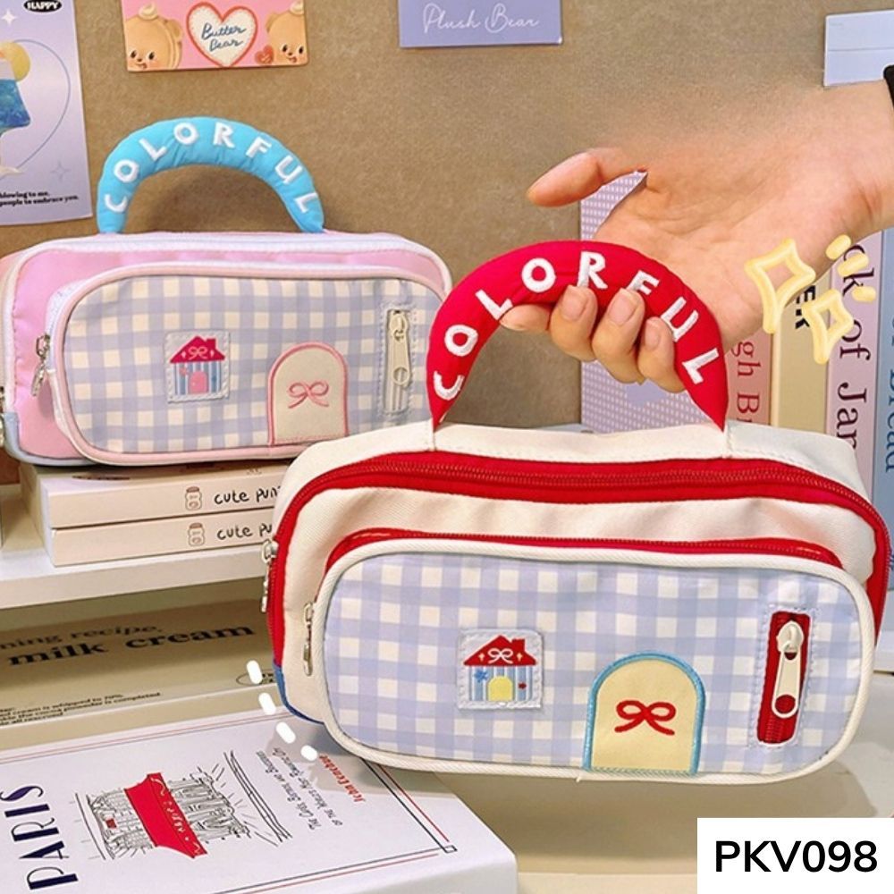 Hộp đựng bút , bóp viết phối màu Ulzzang dễ thương dung tích lớn cho học sinh , sinh viên PKV098 gagastore