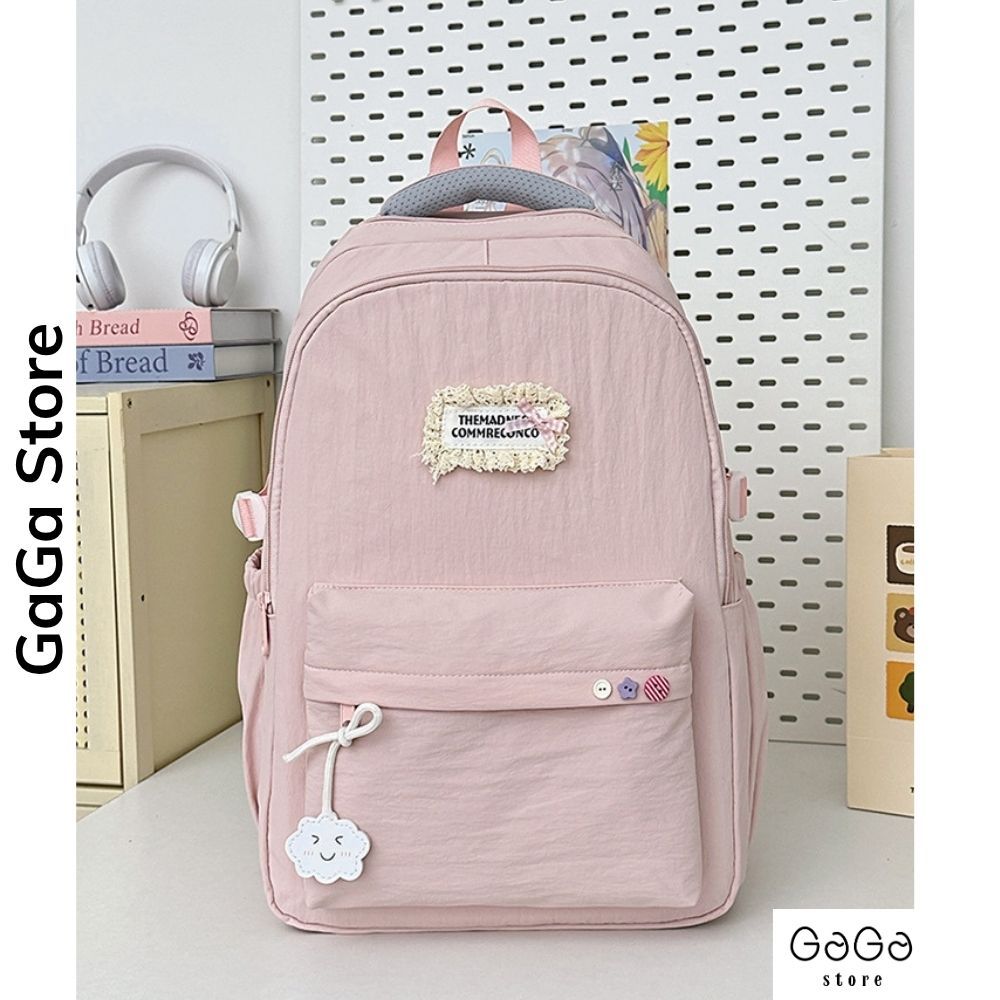 Balo đi học nam nữ dễ thương màu sắc pastel nhiều ngăn dung tích lớn phong cách Ulzzang B891 gagastore