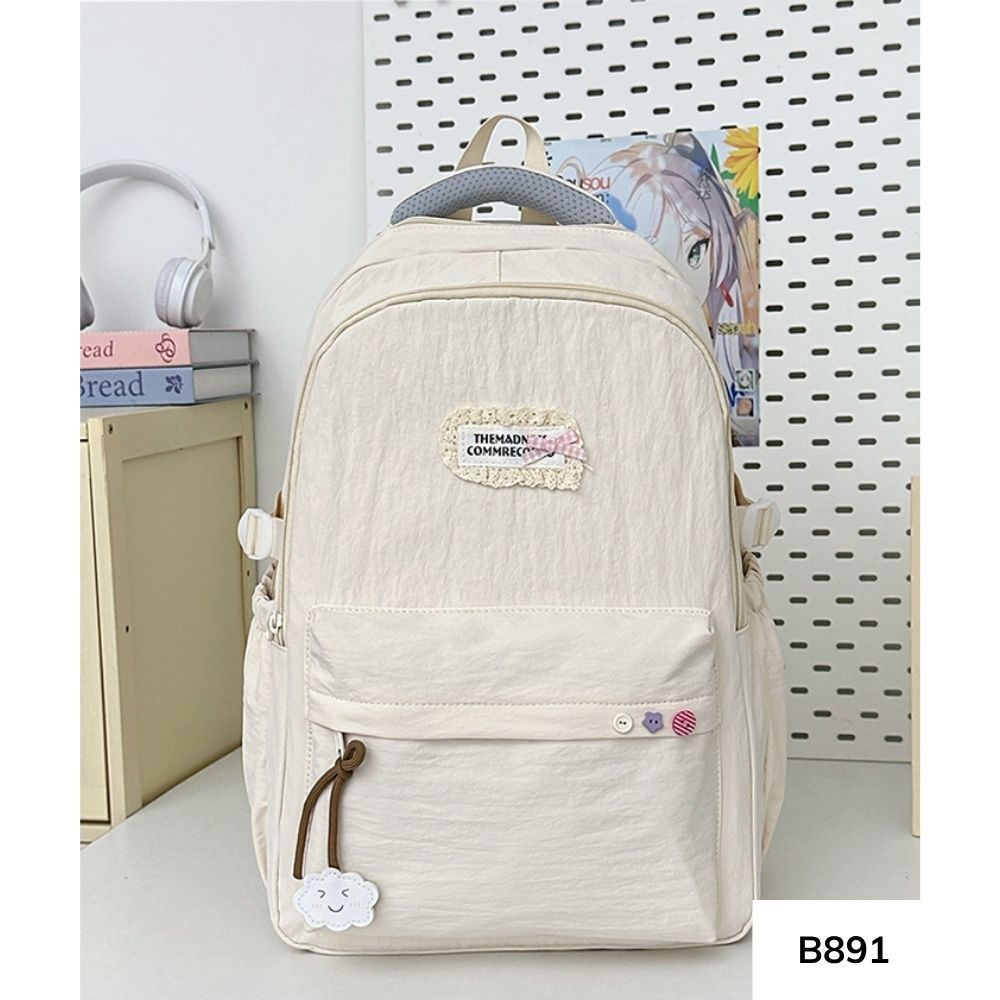 Balo đi học nam nữ dễ thương màu sắc pastel nhiều ngăn dung tích lớn phong cách Ulzzang B891 gagastore
