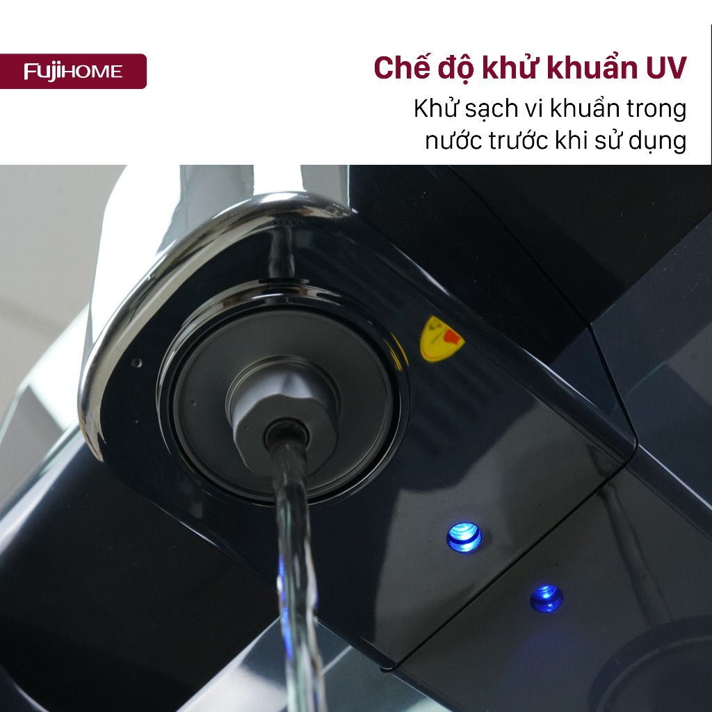 Máy lọc nước tinh khiết nóng lạnh FUJIHOME WP9201C Nhập Khẩu, Máy lọc 5 cấp + UV phù hợp mọi không gian