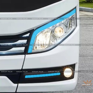 Cặp decal dán đèn demi xe THACO BLUESKY TB120S, chất liệu Decal cao cấp,  không bong tróc, phai màu