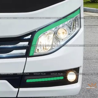 Cặp decal dán đèn demi xe THACO BLUESKY TB120S, chất liệu Decal cao cấp,  không bong tróc, phai màu